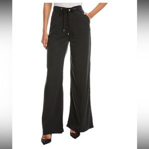 NWOT HUDSON Black High Waist Tie Front Wide Leg Pants